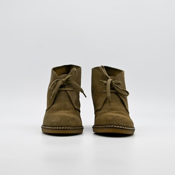 J. CREW Macalister Suede Wedge Ankle Boots Tan - Picture 3 of 6